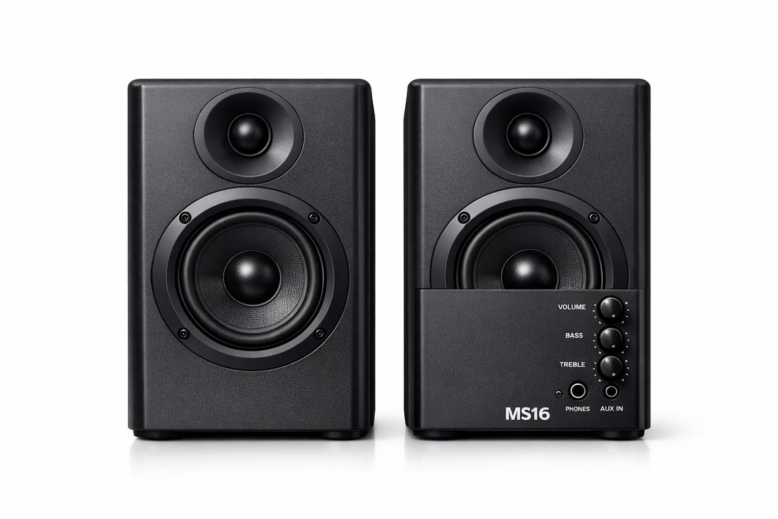 Two black MS16 speakers product image